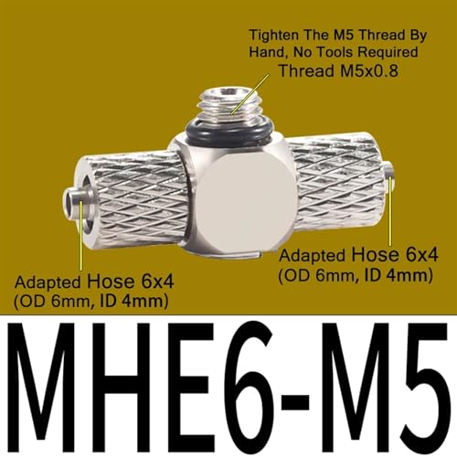 Conector MHE6-M5 mini tornillo rápido para manguera neumática recta 3