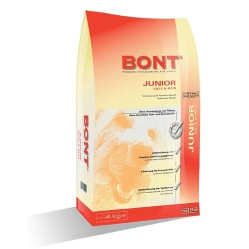 BONT Junior Ente + Reis 1 x 15 kg Vollnahrung für heranwachsende Hunde Trockenfutter
