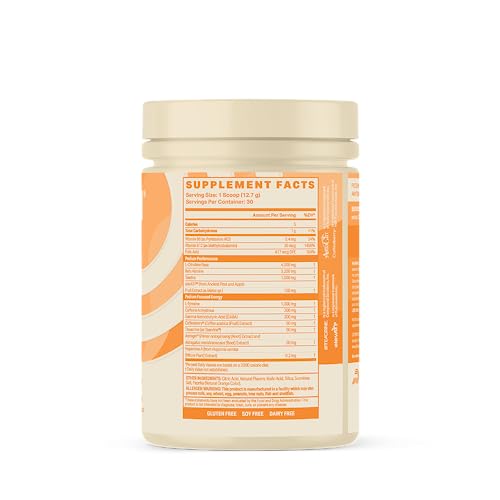 Image of Podium Nutrition, Fuse Pre Workout Powder, Orange Dream Pop, 30 Servings, Beta Alanine and Caffeine for Energy, Gluten Free, Soy Free, Dairy Free
