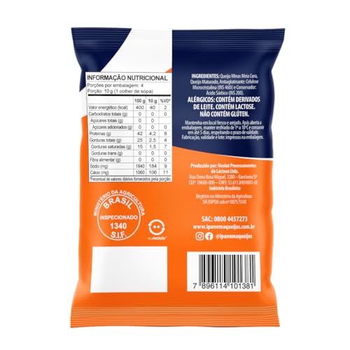 Queijo Meia Cura Ralado Ipanema 40g