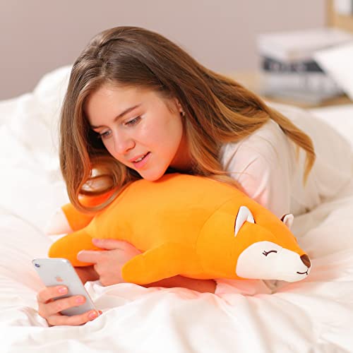 Image of Niuniu Daddy 1.9LB 15in Weighted Stuffed Animals Fox Calming Sensory Plush