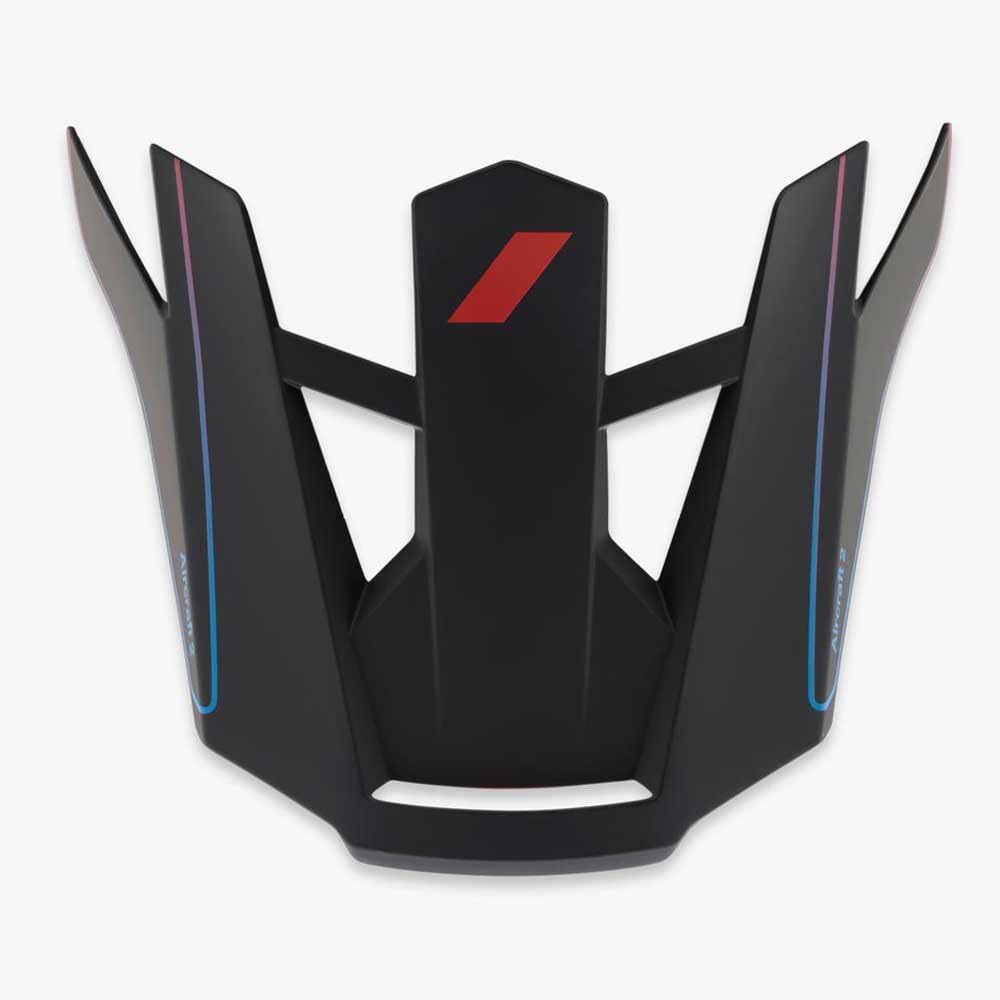 1 - 100% Fullface Helm Aircraft 2, Stahlblau Neonrot, XL, 80002-000, Ciclismo Unisex-Adulto, Colour, Size -