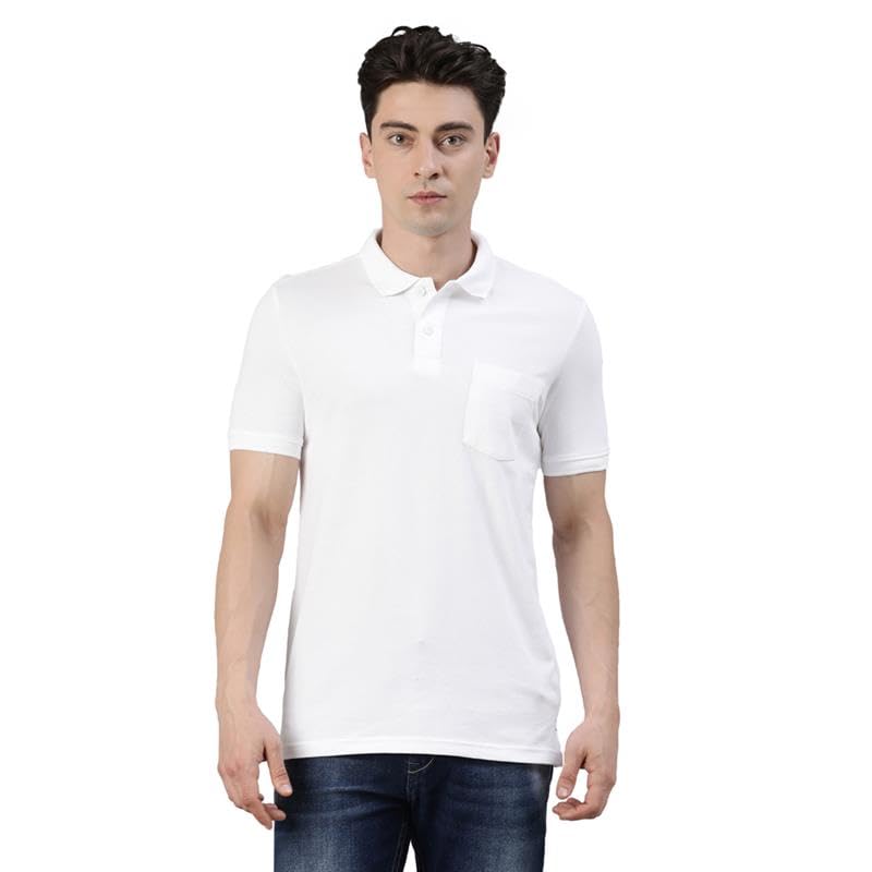 Men's Polo T-Shirt – Chest Pocket Polo Collar with 2-Button Placket Side Slit for Comfort & Easy Movement-image-40