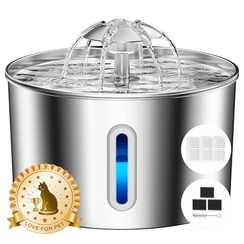 Cat Water Fountain Stainless Steel - 74oz/2.2L Pet Gift Dog