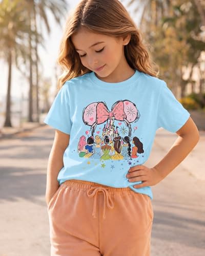 Image of Magic Kingdom Shirt for Girls - Princess Magical Shirts Cute Graphic Kids Toddler Holiday Vacation Tee Top