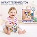 Baby Toys 6 to 12 Months, 5 In 1 Montessori Toys for 1 Year Old, Incl Travel Pull String Toy & Rattle Teether & Stacking Baby Block & Soft Infant Ring & Sensory Ball for Toddler 0-3-6-9-12 Month