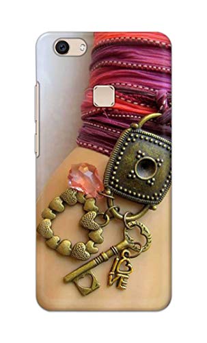 Image of Girl Hand with Keychain Hard Back Case Cover for Vivo V7 Plus /Vivo Y79 / Vivo Z10 (5.99 inch) Back Cover -(J5) VNS2228
