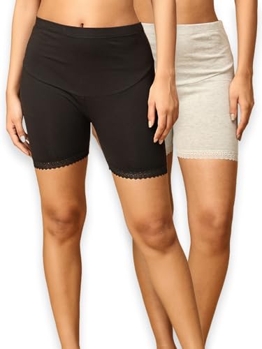 Image of The Mom Store Maternity Panties, Boyshorts Panties for Women - High Rise Maternity Wear, Full Rear Coverage Cotton Maternity Panty - Ideal for Pregnancy