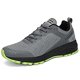 Dannto Mens Womens Supportive Running Shoes Cushion Lightweight Athletic Jogging Sneakers(A-Grey,EU43)