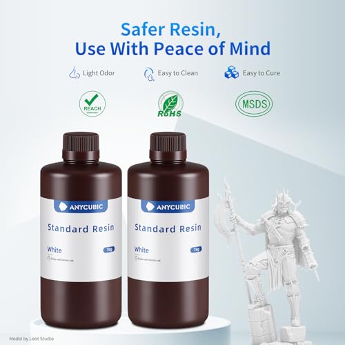 image for ANYCUBIC 3D Printer Resin, 405nm SLA UV-Curing Resin with High Precisi