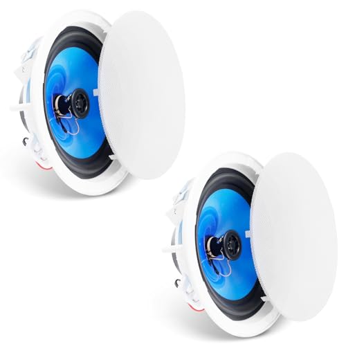 VEVOR 2 Stück 20 cm Deckenlautsprecher, 50 W, Decken- und Wandeinbaulautsprechersystem mit 8Ω Impedanz 89dB Empfindlichkeit, für Zuhause, Küche, Wohnzimmer, Schlafzimmer oder überdachte Veranden VEVOR 2 Stück 20 cm Deckenlautsprecher, 50 W, Decken- und Wandeinbaulautsprechersystem mit 8Ω Impedanz 89dB Empfindlichkeit, für Zuhause, Küche, Wohnzimmer, Schlafzimmer oder überdachte Veranden