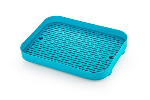 Image of Plastic Multipurpose Drain Tray - Durable & Lightweight Draining Rack Tray for Kitchen, Bathroom & Storage (Green)
