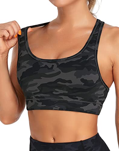 Image of Oalka Women's Racerback Sports Support Workout Running Bras | Oalka Women's Racerback Sports Support Workout Running Bras
