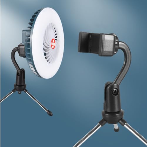 Ventilador para tienda de campaña con luz LED contra el calor 7