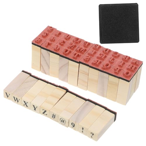 MOTHNUR 40個木製アルファベットスタンプ 英語大文字 クラフト用 スクラッ