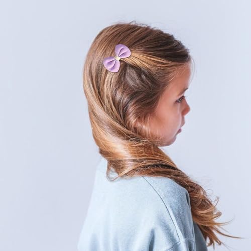 Image of SYGA 10-Piece Baby Hair Clip Set for Girls Delicate Bows, Flowers, and Heart Patterns Hair Pin Soft and Charming - Purple