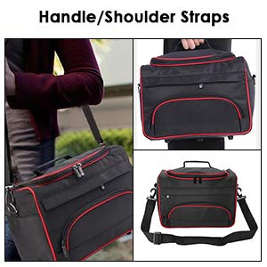 Sac de rangement coiffure noir grand format avec poches pour ciseaux - 7