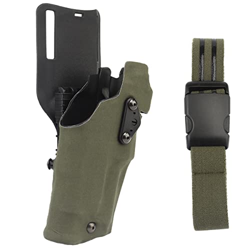 SeeboJK éTui Tactique ALS pour Lampe G17 X300, éTui de Ceinture de Protection Durable à DéGagement Rapide avec Harnais de Jambe, pour Le Tournage de Films de Chasse Airsoft,Od Cover