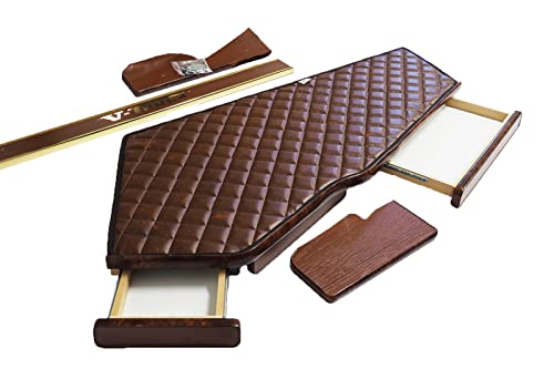 Kram-Truck - Étagère Compatible avec Volvo FH4 ​​​​Truck, Table TV pour camions, Ordinateur Portable et Support TV, Deux tiroirs pour Petites pièces, Stable, qualité, Montage Facile, Marron Clair