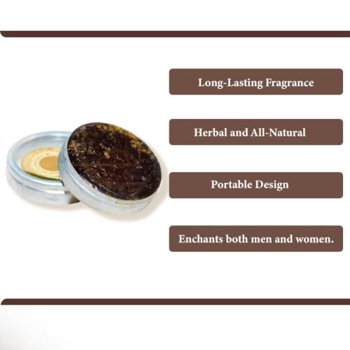 Image of Kasturi No.1 Musk Attar Cream 20g, Alcohol-Free Solid Perfume Balm for Men & Women, Concentrated Musk Ittar with Long-Lasting Fragrance, 2