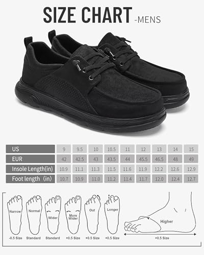 Image of 1TAZERO Men's Extra Wide Slip-On Shoes Loafers Orthopedic Diabetic Shoes for Swollen Feet Comfortable Walking with Arch Support for Plantar Fasciitis