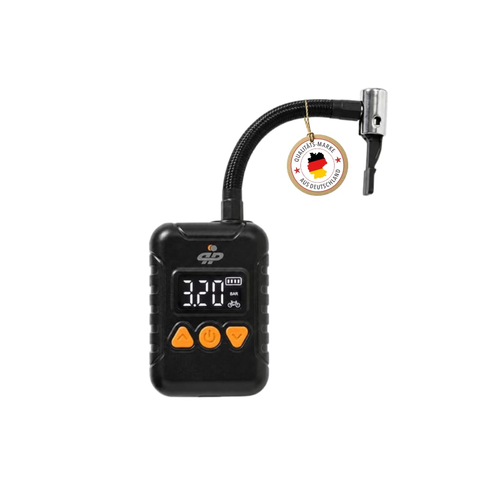 Mini bomba de aire con batería, 10,3 bar/150 psi, manómetro de neumáticos