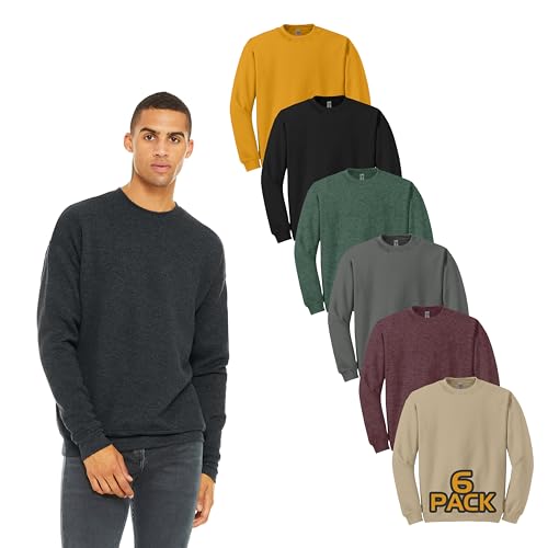 Gildan 18000 Heavy Blend Unisex Bulk Sweatshirts - Create Your Color Pack - Adult Plain Fleece Sweater Multipack