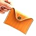 Business Card Holder, Handmade Leather Card Wallet,Genuine Leather Front Pocket Minimalist Card Case(Yellow)