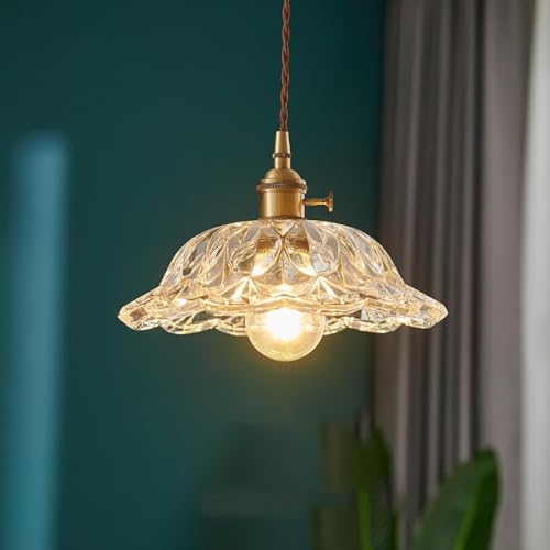 Lámpara de araña retro de cristal para techo de dormitorio 2