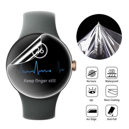 Image of BLACKSHEEP 2 Pack Screen Protector for Google Pixel Watch 1 / Pixel Watch 2 41 mm Bubble Free, Self Healing Unbreakable Membrane Edge to Edge Full Coverage - Clear [NOT GLASS]
