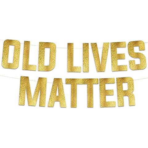 Funny Birthday Gold Glitter Banner - Birthday and Retirement Party Supplies, Ideas, Gifts and Decorations Cover