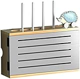 An Der Wand Montiertes WLAN-Router-Rack, WLAN-Aufbewahrungsbox, Schwebende Regale, Steckdosenleiste Und Kabelmanagement, Hider-Rack-Box, Set-Top-Box-Regal Ohne Lochung, Kabelaufbewahrungsbox Mit D