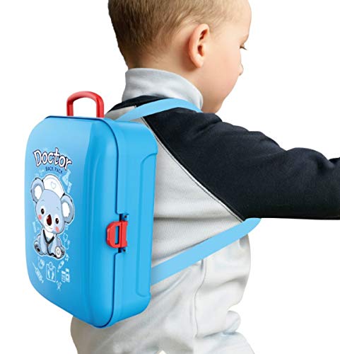 Image of Magicwand Pretend Play Carry Along Back-Pack Doctor Play Set for Kids【17 Pcs】【with Stethoscope】【Pack of 1】【Multi-Colored】