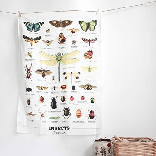 Gift Republic GR270095 Insects Tea Towel, Multicolor
