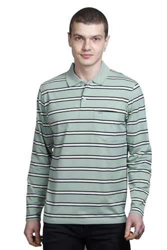 Image of Full Sleeve Polo T Shirt for Men Cotton with Pocket and Collar - Regular Fit Tshirt