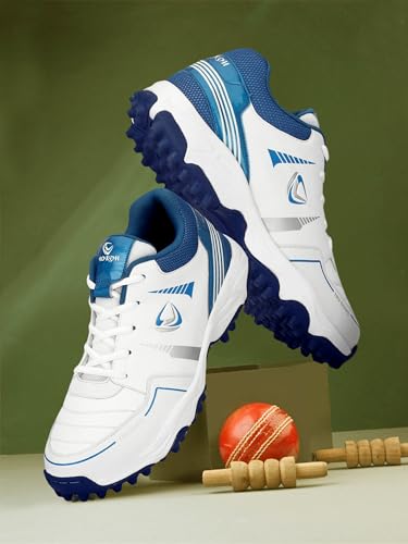 Image of PRO KVH Lightweight Cricket Shoes for Men | Rubber Spikes | Water-Resistant | All-Round Performance Footwear for Outdoor and Field Sports
