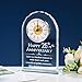 YWHL 25th Wedding Anniversary Clock Gifts for Couple, 25 Year Anniversary Keepsake Gifts for Husband/Wife, Glass Clock Decoration for 25 Years for Marriage (Battery not Included)