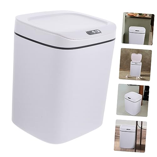 Caneca de basura inteligente rectangular VALICLUD blanca miniatura 2