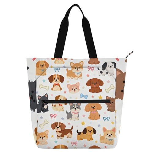 Bolsa de mano para playa de dibujos animados con bolsillos para adultos