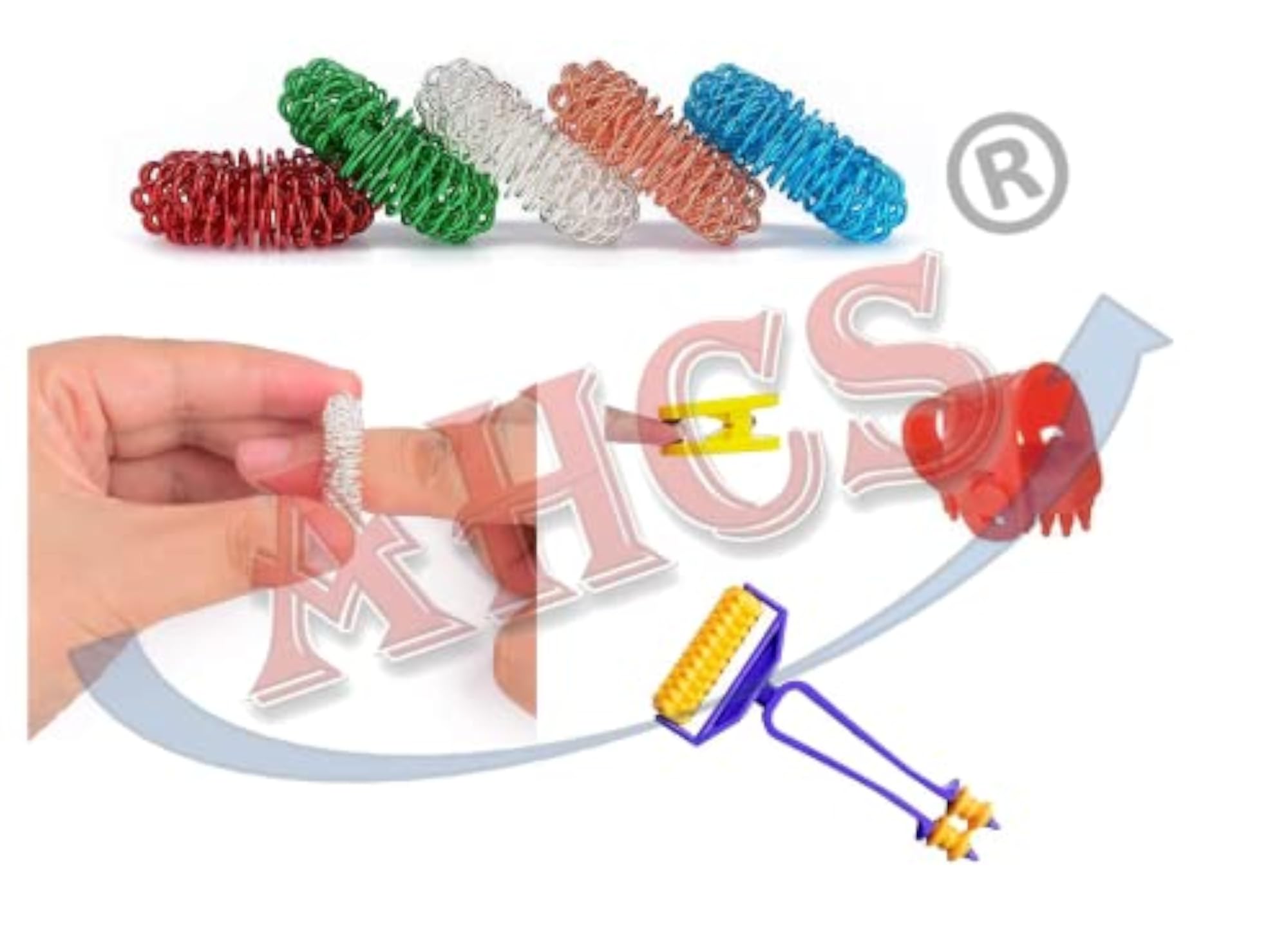 AHCS Acupressure Tools Finger Sujok Ring, Acupressure Clip