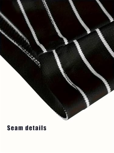 Image of TAGDO Men's Striped Polo in Black & White Vertical (2036)