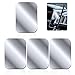 Set di 4 piastre in metallo autoadesive con adesivo 3M per magnete da auto, supporto per cellulare da auto, molto sottile, per cellulare e tablet, colore argento