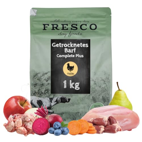 FRESCO Dog TrockenBarf für Hunde Huhn 1kg | 100% frisch, Barf Complete Hund
