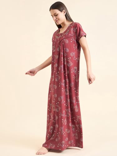 Image of Sweet Dreams Women's Cotton Maxi Casual Regular Night Dress