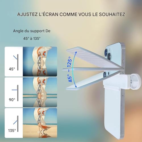 Reflector espejo para teléfono – Accesorio fotográfico para móvil con espejo – Kit de fotos y vídeo para smartphone regalo para familiares y amigos - imagen 5