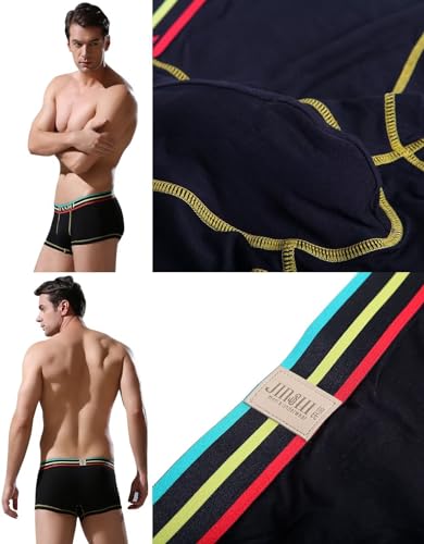 JINSHI Mens Underwear Boxer Briefs Short Leg Tagless Pouch Trunk2