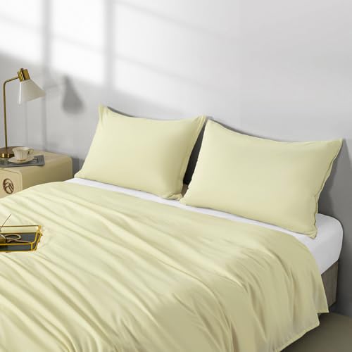 Image of King Size Zipper Pillow Cases Set of 2,Beige,20x36 Inches | Soft Comfortable, Not Shrink, Breathable Luxury
