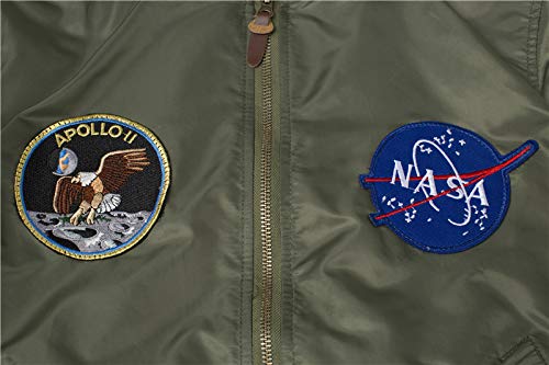 Apollo 11 Patched Lightweight Bomber Flight Jacket Windbreaker3