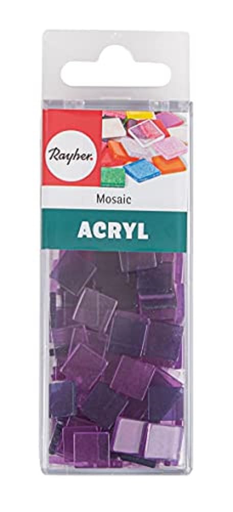 205 Pierres Mosaïque Acrylique 1x1cm Rouge Transparent - Rayher Pour Loisirs Créatifs