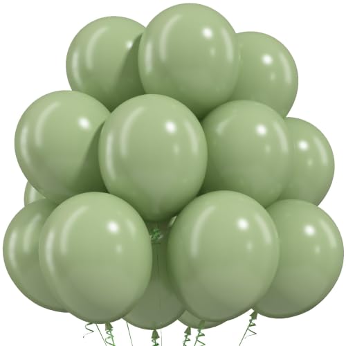Image of Togvu Sage Green Balloons, 50Pack 12 Inch Light Green Latex Party Balloons